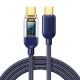 Joyroom A4 USB-C / USB-C 100W 1.2m Cable with Display - Blue Joyroom A4 USB-C / USB-C 100W 1.2m Cable with Display - Blue