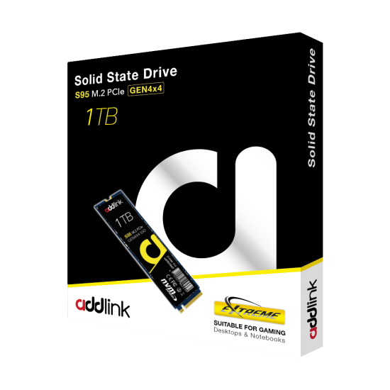ADDLINK 1TB s95 M.2 2280 PCIe GEN4X4 NVMe 1.4 ( Upto R:7200 , W:6000) WITH DRAM ADDLINK 1TB s95 M.2 2280 PCIe GEN4X4 NVMe 1.4 ( Upto R:7200 , W:6000) WITH DRAM