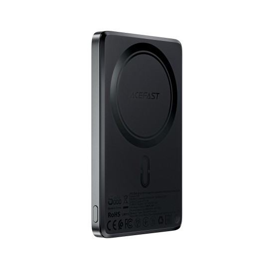 Acefast M8 PD18W ultra-thin magnetic wireless charging power bank 5000mAh,black