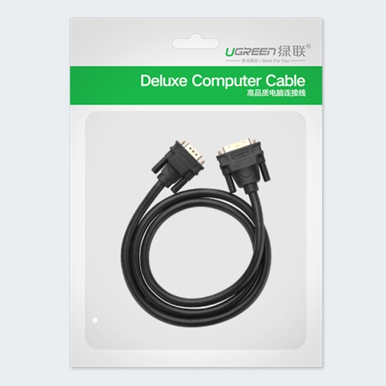 Ugreen cable cable DVI-I (Dual Link - 24+5) - VGA 2m black (DV102) Ugreen cable cable DVI-I (Dual Link - 24+5) - VGA 2m black (DV102)