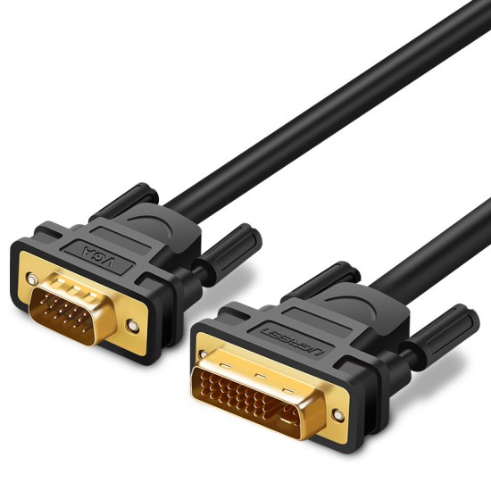 Ugreen cable cable DVI-I (Dual Link - 24+5) - VGA 2m black (DV102) Ugreen cable cable DVI-I (Dual Link - 24+5) - VGA 2m black (DV102)