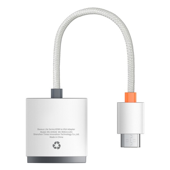 Baseus Lite Series HDMI to VGA adapter white (WKQX010002)