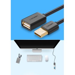 Ugreen cable adapter USB (female) - USB (male) 2m black (10316) Ugreen cable adapter USB (female) - USB (male) 2m black (10316)