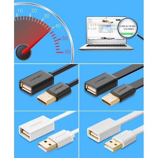 Ugreen cable adapter USB (female) - USB (male) 2m black (10316) Ugreen cable adapter USB (female) - USB (male) 2m black (10316)