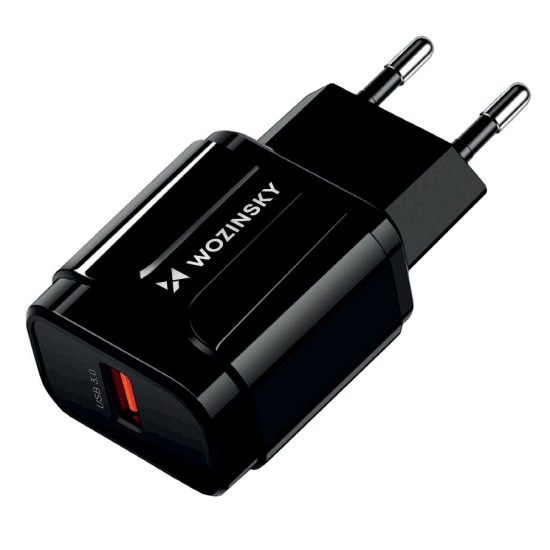 Wozinsky USB Quick Charge charger black (WWC-B02)