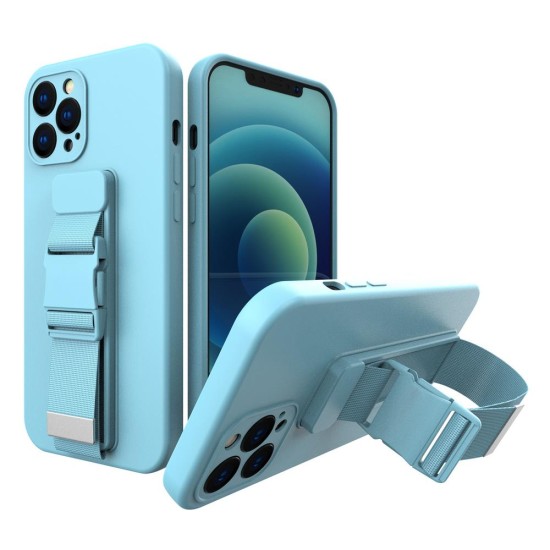 Rope case gel case with a chain lanyard bag lanyard iPhone 8 Plus / iPhone 7 Plus blue Rope case gel case with a chain lanyard bag lanyard iPhone 8 Plus / iPhone 7 Plus blue