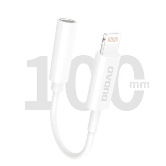 Dudao audio adapter headphone adapter from Lightning to 3.5 mm mini jack white (L16i white) Dudao audio adapter headphone adapter from Lightning to 3.5 mm mini jack white (L16i white)