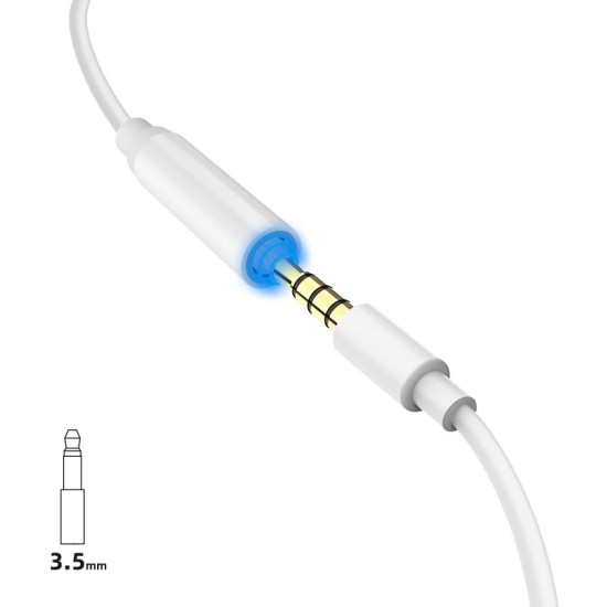 Dudao audio adapter headphone adapter from Lightning to 3.5 mm mini jack white (L16i white) Dudao audio adapter headphone adapter from Lightning to 3.5 mm mini jack white (L16i white)