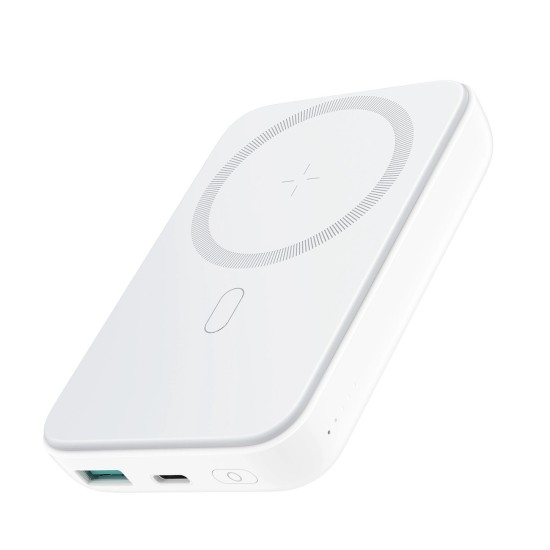Powerbank Joyroom JR-W020 20W 10000mAh MagSafe + USB-A - USB-C cable 0.25m - white Powerbank Joyroom JR-W020 20W 10000mAh MagSafe + USB-A - USB-C cable 0.25m - white