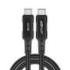 Acefast C4-03 Black USB-C - USB-C PD QC cable 100W 5A 480Mb/s 2m - black Acefast C4-03 Black USB-C - USB-C PD QC cable 100W 5A 480Mb/s 2m - black