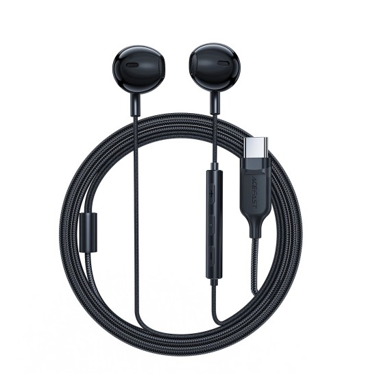 Acefast L2 in-ear headphones with USB-C connector, microphone and remote control 1.2 m - black Acefast L2 in-ear headphones with USB-C connector, microphone and remote control 1.2 m - black