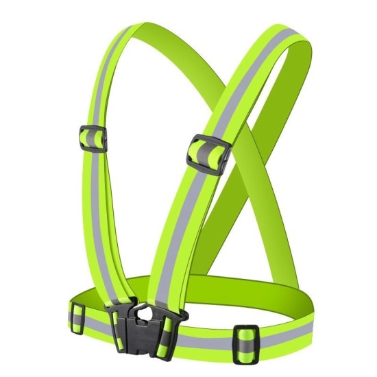 Adjustable reflective harness for a running bike - yellow Adjustable reflective harness for a running bike - yellow