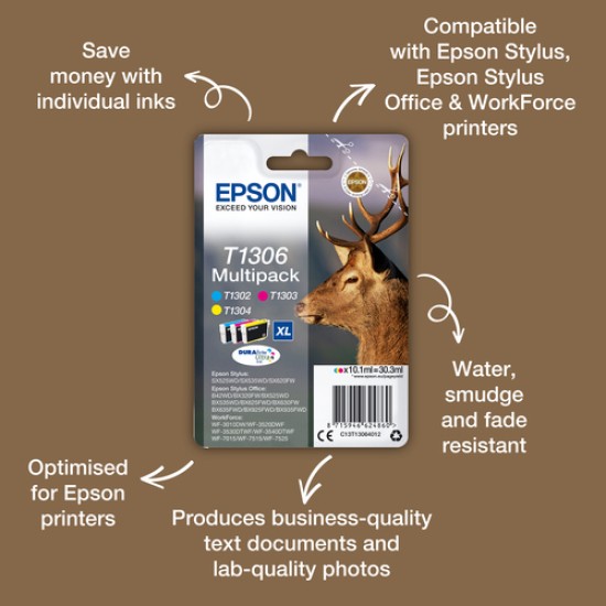 Epson Stag T1301 DURABrite Ultra Single Black Ink