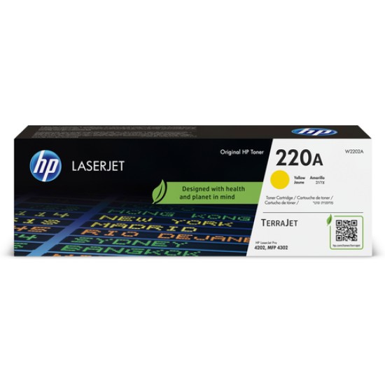 HP 220A Yellow Original LaserJet Toner Cartridge HP 220A Yellow Original LaserJet Toner Cartridge