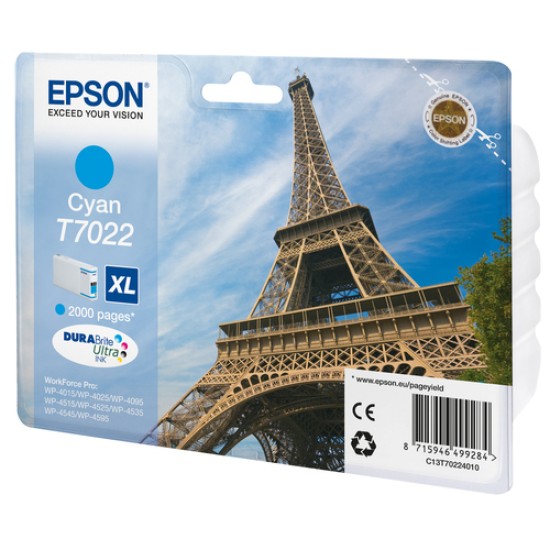 EPSON INK CARTRIDGE  T7022 CYAN