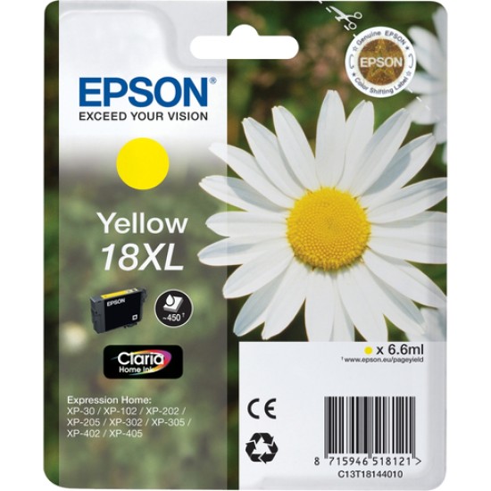 EPSON INK CARTRIDGE 18XL  YELLOW
