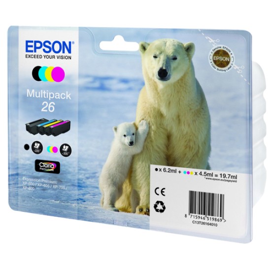 Epson Polar bear 26 Claria Premium Multipack 4-colours Ink