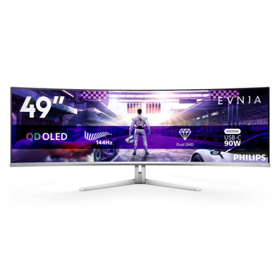 Philips Evnia 8000 49M2C8900L/00 computer monitor 124.2 cm (48.9\") 5120 x 1440 pixels Dual QHD QD-OLED White Philips Evnia 8000 49M2C8900L/00 computer monitor 124.2 cm (48.9\") 5120 x 1440 pixels Dual QHD QD-OLED White