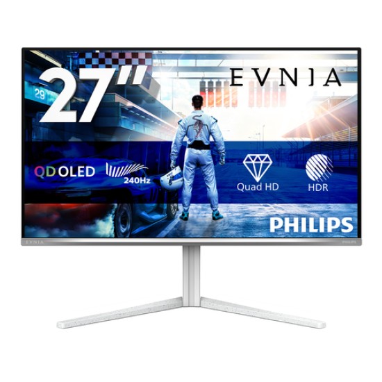 Philips Evnia 6000 27M2N6501L/00 computer monitor 67.3 cm (26.5\") 2560 x 1440 pixels Quad HD QD-OLED White Philips Evnia 6000 27M2N6501L/00 computer monitor 67.3 cm (26.5\") 2560 x 1440 pixels Quad HD QD-OLED White