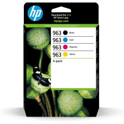 HP 963 4-pack Black/Cyan/Magenta/Yellow Original Ink Cartridges HP 963 4-pack Black/Cyan/Magenta/Yellow Original Ink Cartridges