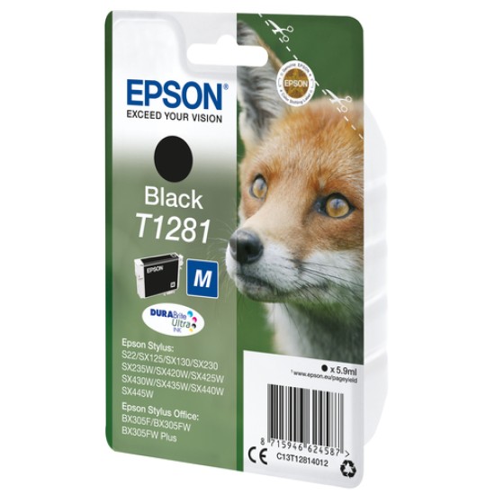 Epson Fox T1281 DURABrite Ultra Single Black Ink
