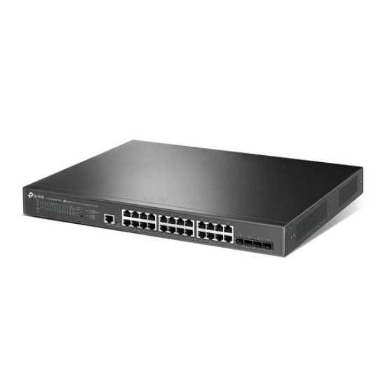 TP-Link JetStream 24-Port 2.5GBASE-T and 4-Port 10GE SFP+ L2+ Managed Switch with 16-Port PoE+ & 8-Port PoE++ TP-Link JetStream 24-Port 2.5GBASE-T and 4-Port 10GE SFP+ L2+ Managed Switch with 16-Port PoE+ & 8-Port PoE++