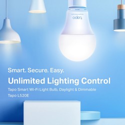 TP-Link Tapo Smart Wi-Fi Light Bulb, Daylight &amp; Dimmable