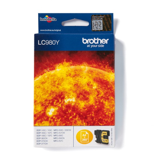 BROTHER Ink Cartridge LC980Y BROTHER Ink Cartridge LC980Y