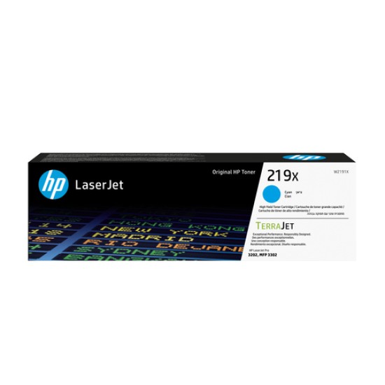 HP 219X High Yield Cyan Original LaserJet Toner Cartridge HP 219X High Yield Cyan Original LaserJet Toner Cartridge