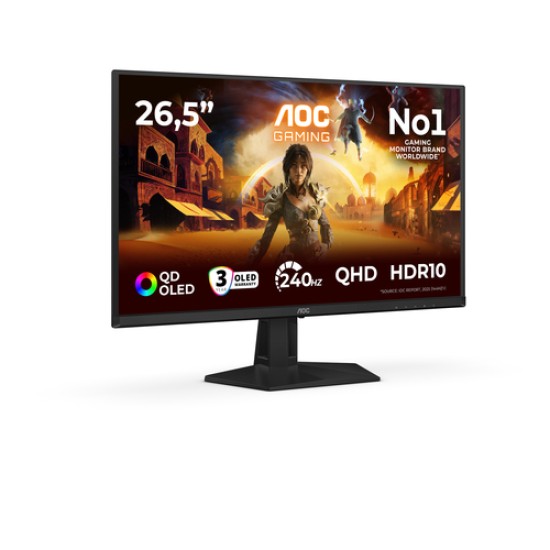 AOC G4 Q27G41ZDF computer monitor 67.3 cm (26.5\") 2560 x 1440 pixels Quad HD QD-OLED Black, Red AOC G4 Q27G41ZDF computer monitor 67.3 cm (26.5\") 2560 x 1440 pixels Quad HD QD-OLED Black, Red
