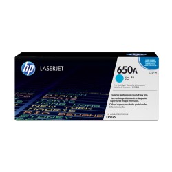 HP 650A Cyan Original LaserJet Toner Cartridge HP 650A Cyan Original LaserJet Toner Cartridge