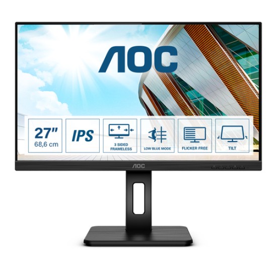 AOC P2 27P2Q computer monitor 68.6 cm (27\") 1920 x 1080 pixels Full HD LED Black