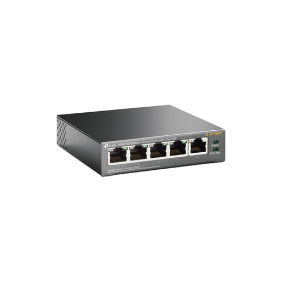TP-LINK SWITCH 5PORTS 10/100 LAN PORTS, 4 X PoE+, 67W, UNMANAGED, DESKTOP