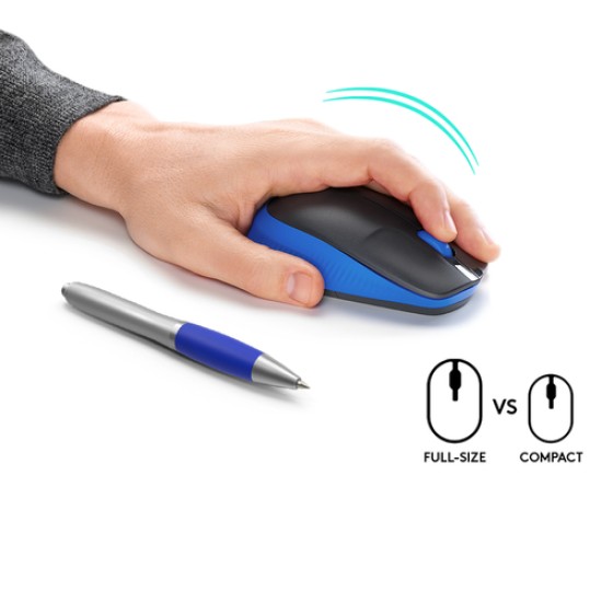 LOGITECH MOUSE WIRELESS M190 BLUE (910-005907) LOGITECH MOUSE WIRELESS M190 BLUE (910-005907)