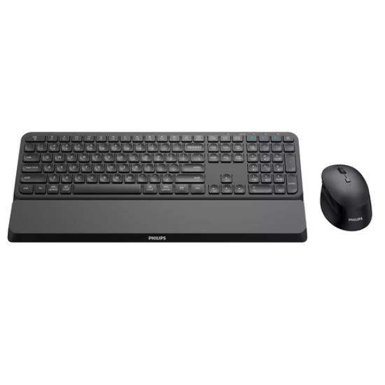 Philips 6000 series SPT6607B/00 keyboard Mouse included Home RF Wireless + Bluetooth US English Black