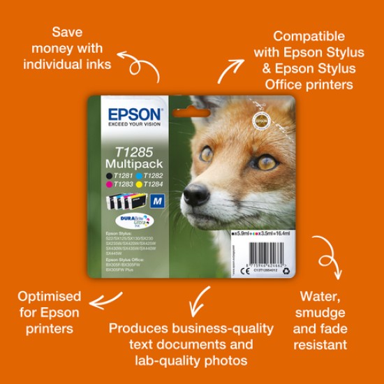 Epson Fox T1281 DURABrite Ultra Single Black Ink