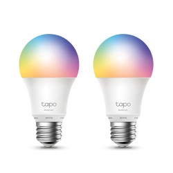 TP-Link Tapo Smart Wi-Fi Light Bulb, Multicolor, E27, 2-Pack