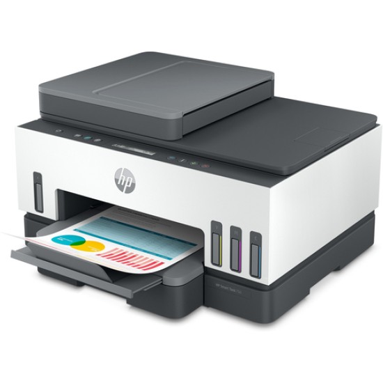 HP PRINTER ALL IN ONE INKJET COLOR SMART TANK BUSINESS 750 A4, PRINT, SCAN, COPY, 23PPM (B), 22PPM (C), 4800x1200 DPI, DC:5K, DUPLEX, ADF, 250P TRAY, USB, BT, WIFI, LAN, 1YW, GET 3YW EXT. FREE, OFFER UNTIL 31/07/2026 HP PRINTER ALL IN ONE INKJET COLOR SMART TANK BUSINESS 750 A4, PRINT, SCAN, COPY, 23PPM (B), 22PPM (C), 4800x1200 DPI, DC:5K, DUPLEX, ADF, 250P TRAY, USB, BT, WIFI, LAN, 1YW, GET 3YW EXT. FREE, OFFER UNTIL 31/07/2026
