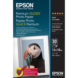Epson Premium Glossy Photo Paper (130 x 180mm), 255gsm, 30 sheets