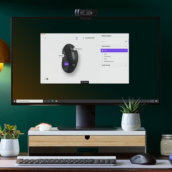 LOGITECH BLUETOOTH LARGE MOUSE SIGNATURE M650 BLACK (910-006236)