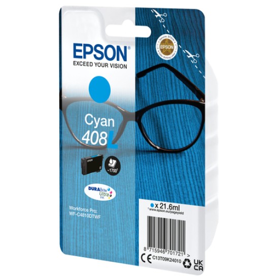 Epson 408L Spectacles DURABrite Ultra Single Cyan Ink