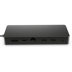 HP UNIVERSAL USB-C MULTIPORT HUB, 1X HDMI, 1X DISPLAY PORT, 2X USB-A, 1X USB-C, 1X USB-C PASS-THROUGH, 1X RJ-45, POWER DELIVERY, 1YW