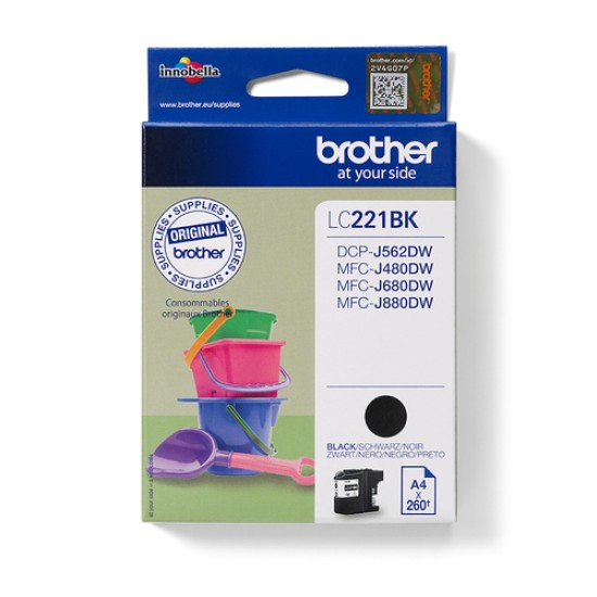 BROTHER INK CARTRIDGE LC221 BLACK  MCFJ 460/480/485/680/880 &amp;amp;amp; DCP562