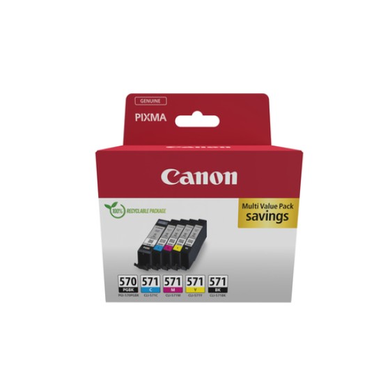 Canon 0372C006 ink cartridge 5 pc(s) Original Black, Cyan, Magenta, Yellow Canon 0372C006 ink cartridge 5 pc(s) Original Black, Cyan, Magenta, Yellow