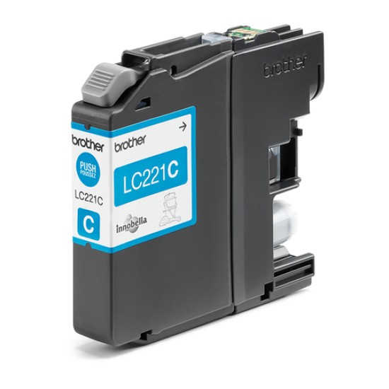 BROTHER INK CARTRIDGE LC221 CYAN MCFJ 460/480/485/680/880 & DCP562 BROTHER INK CARTRIDGE LC221 CYAN MCFJ 460/480/485/680/880 & DCP562