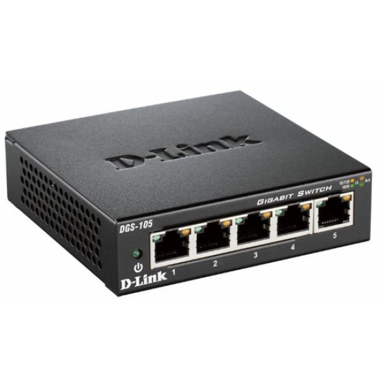 D-Link 5-Port Gigabit Unmanaged Desktop Switch D-Link 5-Port Gigabit Unmanaged Desktop Switch