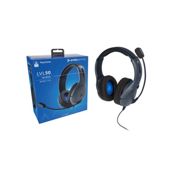PDP - Wired Gaming Headset for Playstation Grey LvL50 PDP - Wired Gaming Headset for Playstation Grey LvL50