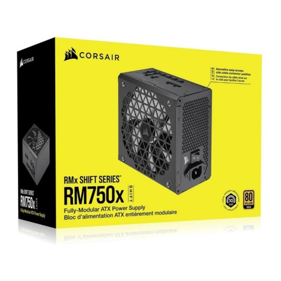 Corsair PSU RM750x Shift 80 Plus Gold 750 Watt Fully Modular ATX - Black - CP-9020251-EU
