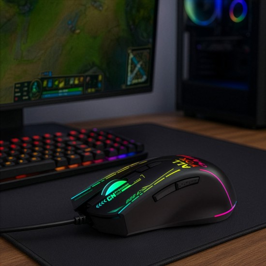 Wozinsky WMGK-7200 Wired Optical Gaming Mouse 7200 DPI - Black