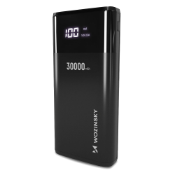 Wozinsky powerbank 30000mAh Li-Po 4 x USB with LCD display 2 A black (WPB-001BK)